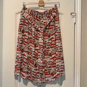 Anthropologie Lined Crepe Style Skirt